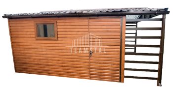 GARAŻ BLASZANY 3m x 5m poziom - dwuspad - Brama - okno - drzwi - wiata TS232 4x4