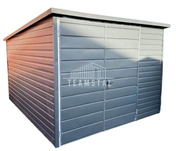 SCHOWEK - DOMEK OGRODOWY 3m x 4m - spad w tył -  antracyt  TS516