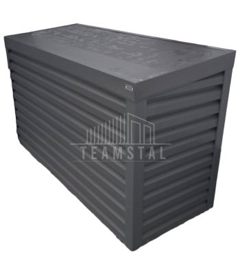 Osłona klimatyzatora - pompy ciepła 180x40x120 cm antracyt - spad w przód  TS565