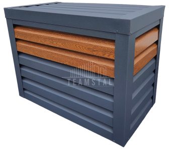Osłona klimatyzatora - pompy ciepła 70x40x60 cm antracyt + jasny orzech TS566