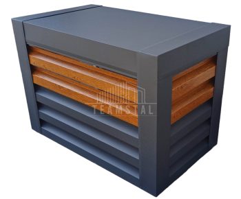 Osłona klimatyzatora - pompy ciepła 70x40x60 cm antracyt + jasny orzech  TS567
