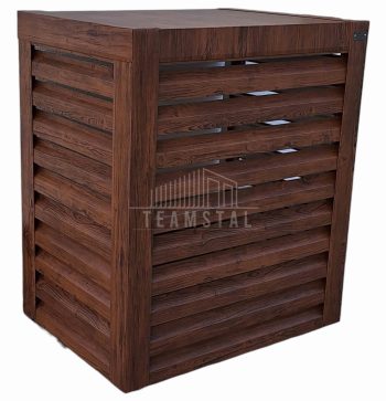 Osłona pompy ciepła 80x40x120 cm ciemny orzech TS569