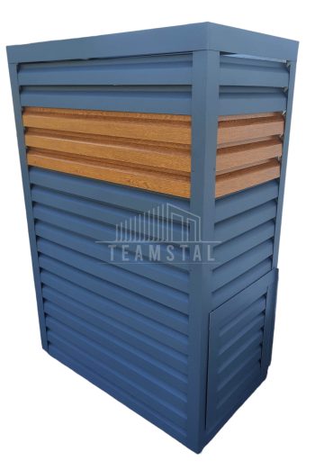 Osłona pompy ciepła 80x50x200 cm antracyt + jasny orzech  TS572