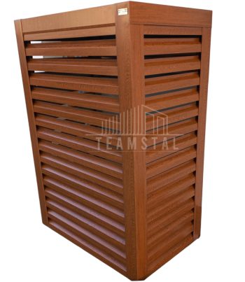 Osłona pompy ciepła 100x60x190 cm ciemny orzech TS580