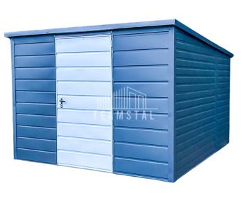 Schowek -  Domek Ogrodowy 3x3m Drzwi - Antracyt - Biały - Dach Spad w tył TS655