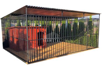 Kojec dla Psów 4x3m - Drewniana podłoga TS674