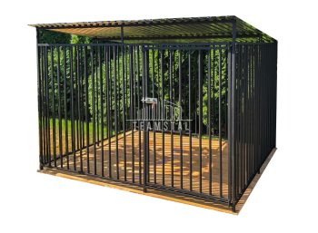 Kojec dla psów 2x2m - Drewniana podłoga TS676