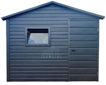 Schowek - Domek Ogrodowy 3x3m Okno Pcv - Drzwi - Antracyt - Dach Dwuspadowy TS719