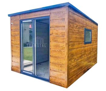 Schowek - Domek Ogrodowy 2x2,5m - Okno - Jasny Orzech - Drewnopodobny - dach Spad w tył TS743