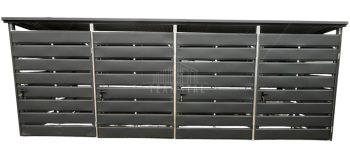 Wiata śmietnikowa 6x1,5m  Antracyt - 4X Box TS842