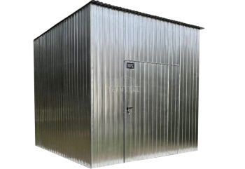 Schowek - pomieszczenie gospodarcze 3x3m - drzwi - ocynk - dach spad w tył TS1004