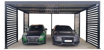 CarPort PREMIUM - Wiata samochodowa 6x6 Antracyt - TS1023