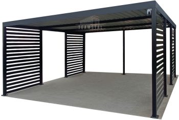 CarPort PREMIUM - Wiata samochodowa 5x5 Antracyt - dodatkowa zabudowa TS1031