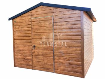 SCHOWEK - DOMEK OGRODOWY 3m x 3m DWUSPAD - drzwi - drewnopodobny TS324 3x3