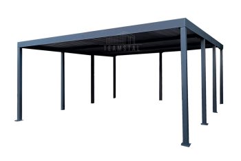 CarPort PREMIUM - wiata samochodowa 6x6 - antracyt TS1225