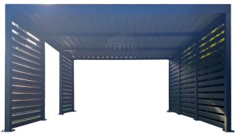 CarPort PREMIUM - wiata samochodowa 5x6 - antracyt - dodatkowa zabudowa TS1223