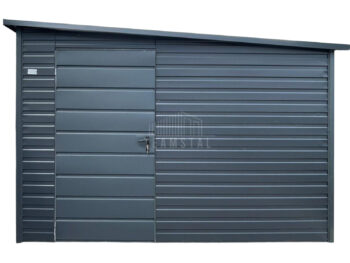 Schowek - domek ogrodowy 3x2,5 m - drzwi - antracyt - dach spad w bok TS1336